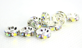 4009 spacer met rhinstones 8mm 20stuks Multicollor