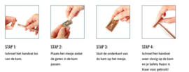 safety razor Rosé gold inclusief 5 rvs mesjes