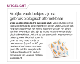 Algemeen Dagblad 20 februari 2020 - Babongo vaatdoekjes