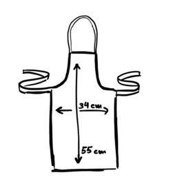 Kinderschort van stevig ongebleekt katoen Cheese Hunters Apron - PiniPiru