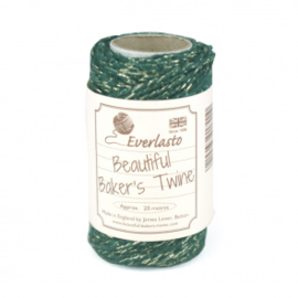 Katoenen baker's twine groen metallic