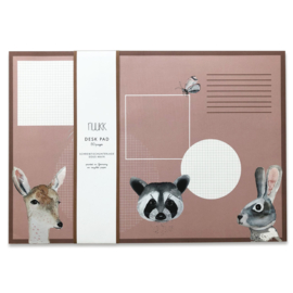 Deskpad van gerecycled papier Bunny & Friends - Nuukk