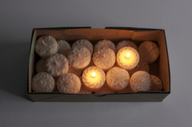 box of 25 rapeseed wax tealights flowers