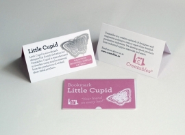 Cupid paperclip bladwijzer metaal in de vorm van een vlinder