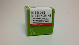 Nietloze nietmachine van gerecycled plastic