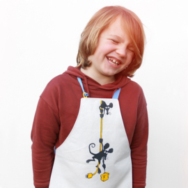 Kinderschort van stevig ongebleekt katoen Cheese Hunters Apron - PiniPiru