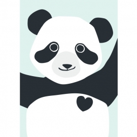 ansichtkaart Panda - Hikje