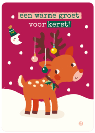 set van 6 kerst ansichtkaarten - BORA illustraties