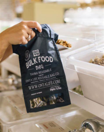 Herbruikbare Bulk Food Bag zwart - Medium
