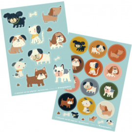 2 stickervellen a6 Puppylove- Bora illustraties