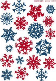 Herbruikbare raamstickers Snow flakes