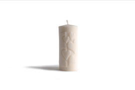 Babongo Hearts rapeseed wax candle - handmade