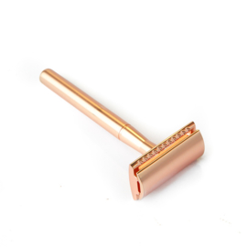 safety razor Rosé gold inclusief 5 rvs mesjes