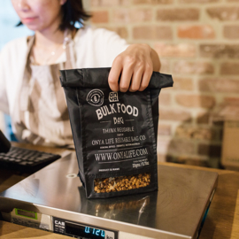 Herbruikbare Bulk Food Bag zwart - Medium