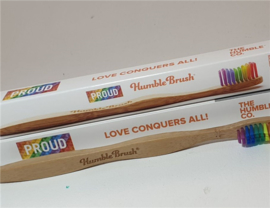 Humblebrush bamboe tandenborstel regenboog