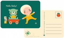 Postcard with envelope Welcome little one - BORA illustrations