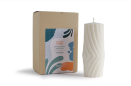 Babongo Diagonal Stripes rapeseed wax candle - handmade