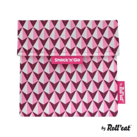 Herbruikbaar boterhamzakje Snack 'n Go Eco Tiles Pink