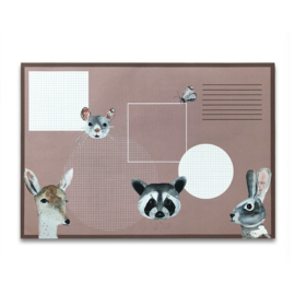 Deskpad van gerecycled papier Bunny & Friends - Nuukk