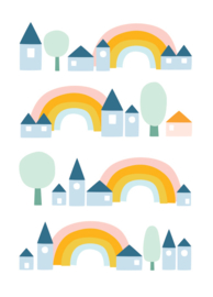 ansichtkaart regenboog - Hikje