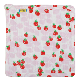 Pannenlap biokatoen/linnen - Wild Strawberries Pink - Duns