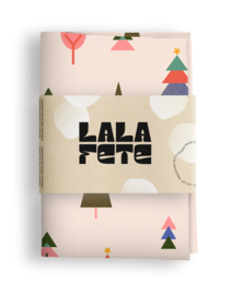 Herbruikbare gift wrap - 50 x 50 cm LalaFete KERST