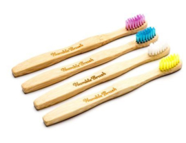 Humblebrush bamboe kindertandenborstel wit