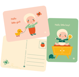 ansichtkaart Hello Little boy- BORA illustraties