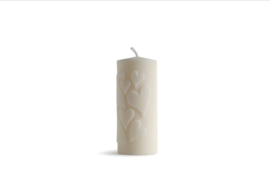 Babongo Hearts rapeseed wax candle - handmade