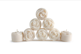 box of 25 rapeseed wax tealights Roses - Babongo