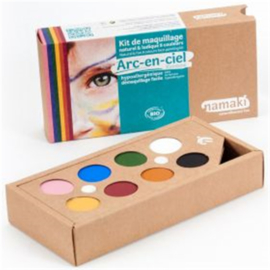 kinderschminkset voor het gezicht - rainbow 8 kleuren