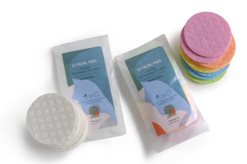 Babongo 10 facial cleaning pads - reusable and biodegradable