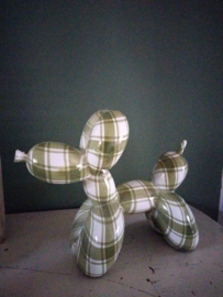 Balloon Dog groen/wit geruit