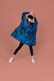 Poncho Blue Bubbles