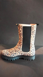 DWRS Stoere leren  boots Leopard Print