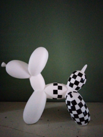 Balloon Dog wit / zwart
