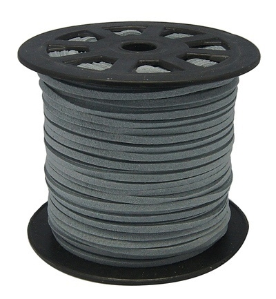 5 meter Suede veter grijs