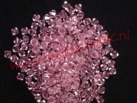 Facetkralen konisch roze 6mm aantal 100