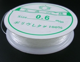 rol transparant nylon elastiek 0.6mm 10 meter