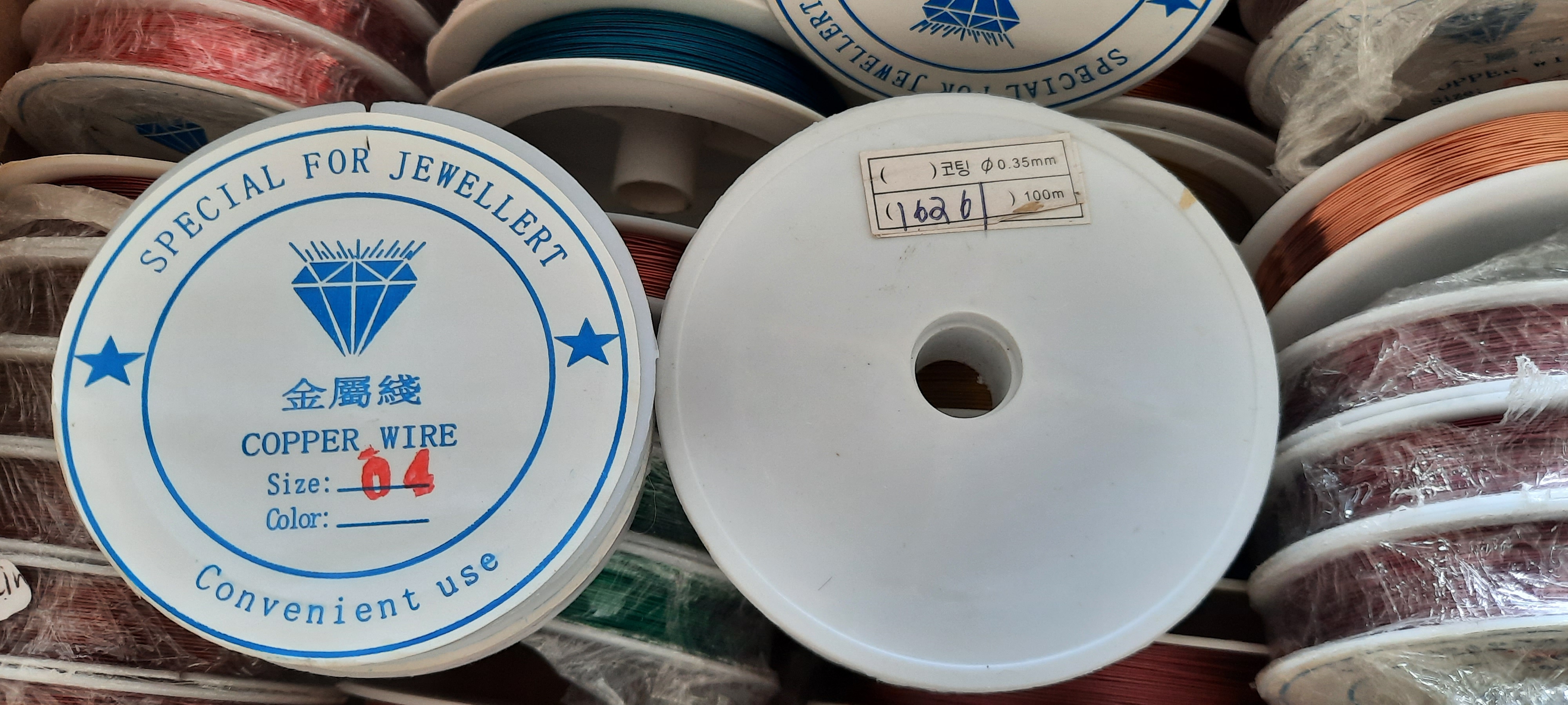 5 rollen staaldraad verschillende kleuren