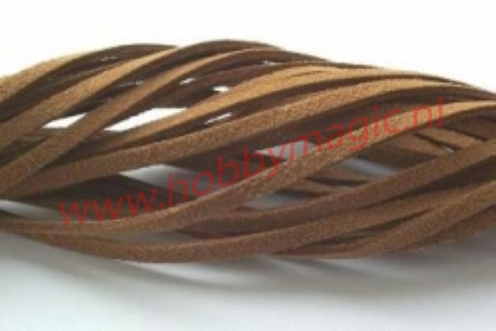 5 meter Suede veter lichtbruin