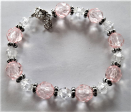 Sieraden maken Ketting en armband roze wit of zwart wit