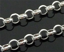 Jasseron ketting 4mm lichtzilver