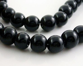 250 Glaskralen rond zwart 4mm