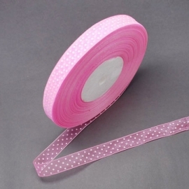 Organza lint 14mm roze bewerkt