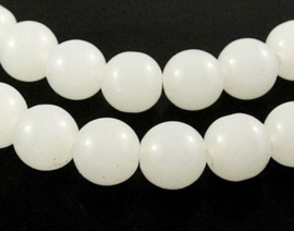 250 Glaskralen rond wit 4mm