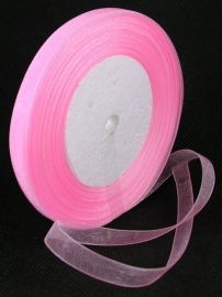 Organza lint 10mm licht roze