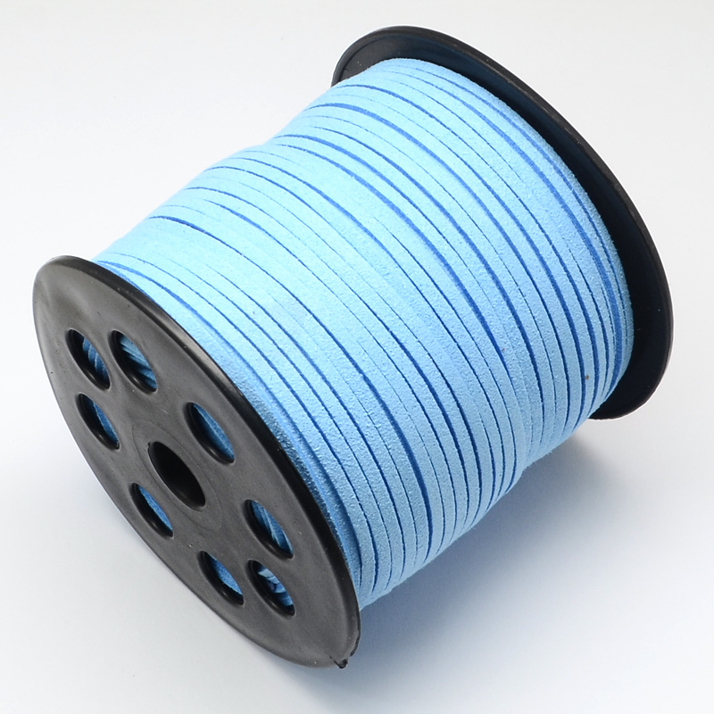 5 meter Suede veter blauw