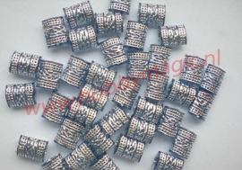 200 x Kralen blauw rechthoek plat