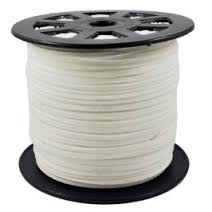 1 rol Suede veter wit
